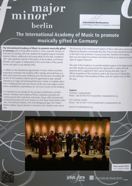 Kurzpräsentation der Internationalen Musikakademie